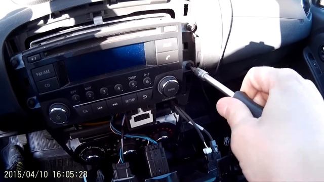 Ниссан Террано 2014 снятие рамки магнитолы