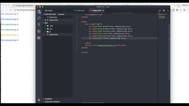 Bootstrap 4 -Color Class Tutorials for beginners смотреть онлайн
