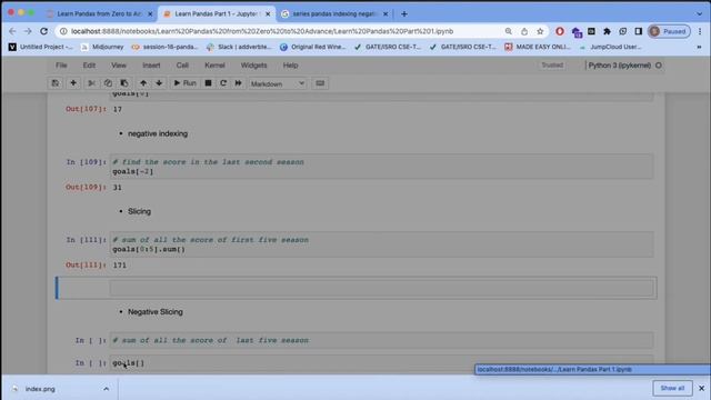 Indexing & Slicing in Pandas | Pandas with Python | Lecture 7 смотреть онлайн