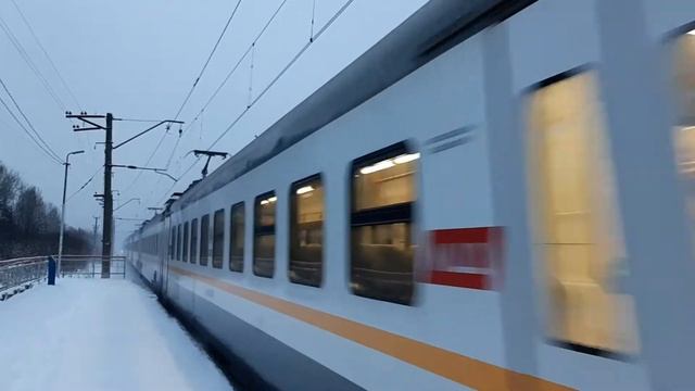 Электропоезд ЭП2Д-0035 платформа Сушкинская до станции Кубинка-1 14.01.2021. смотреть онлайн