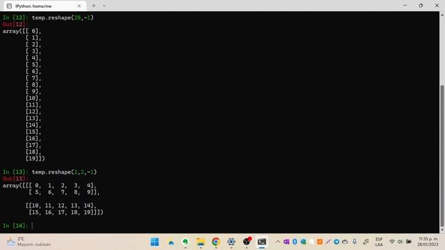 Numpy : Explicación método Reshape - Significado de -1 смотреть онлайн