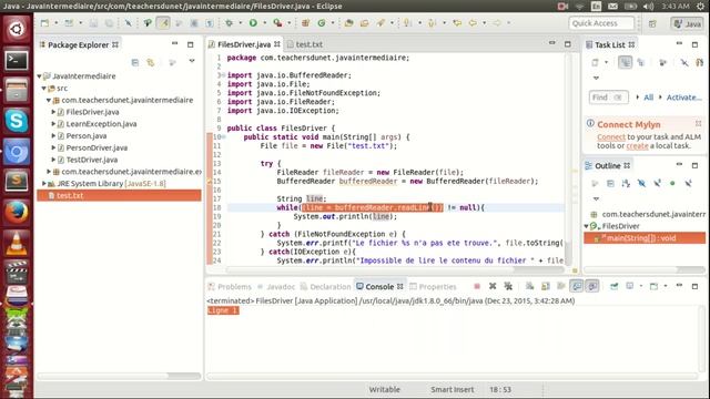 JAVA (Intermédiaire) - 80 - Lire le contenu d'un fichier avec FileReader et BufferedReader en Java смотреть онлайн