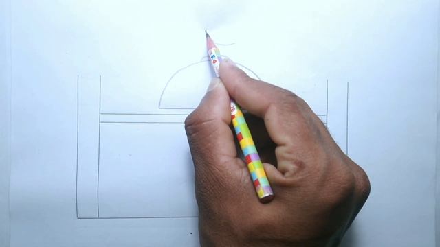 How to draw Mosque step by step । Mashjid Drawing Tutorial смотреть онлайн