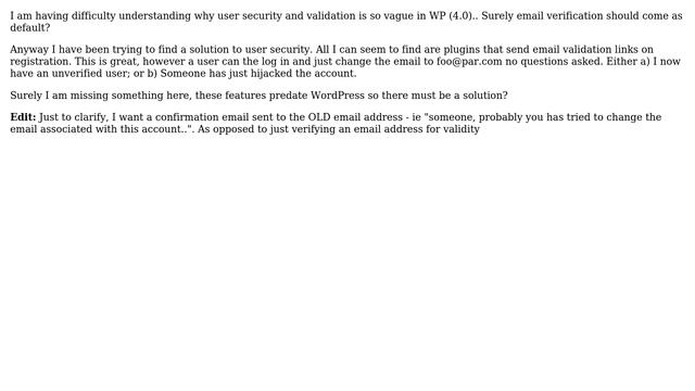 Wordpress: Can we validate user email changes? смотреть онлайн