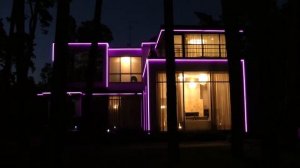 RGB подсветка фасада дома