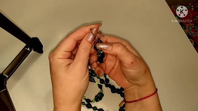 Переделка бус. Комплект из натуральных материалов с бусинами ручной работы "Царевна Лягушка" ?? смотреть онлайн