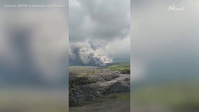 Indonesia's Mount Semeru spews smoke and ash in East Java смотреть онлайн