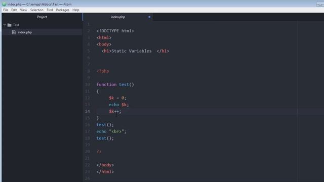 PHP Static Variable Scope смотреть онлайн
