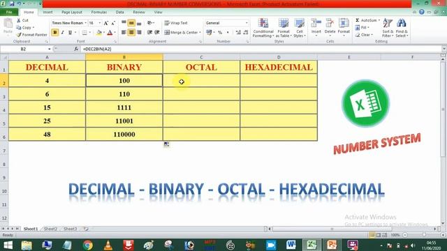 HOW TO CONVERT DECIMAL BINARY OCTAL HEX NUMBERS смотреть онлайн