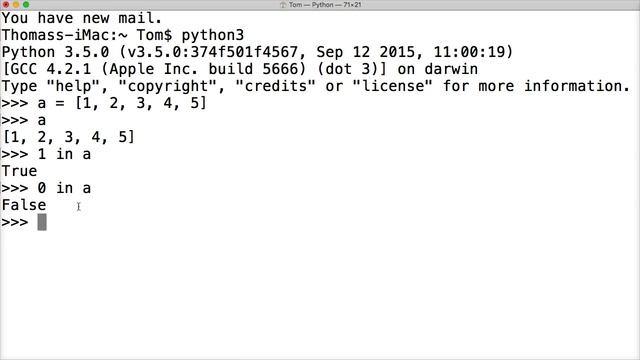 Python List Membership Operators смотреть онлайн