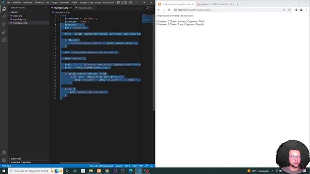 PHP MYSQL CORSO ITA - CONNESSIONE DATABASE MYSQL (MySQLi + PDO) смотреть онлайн