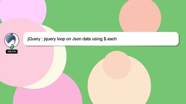 jQuery : jquery loop on Json data using $.each смотреть онлайн