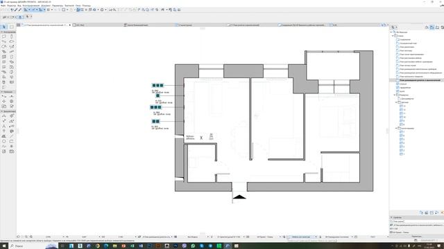 14 Графическая замена мебели контур серый в ARCHICAD 25 смотреть онлайн