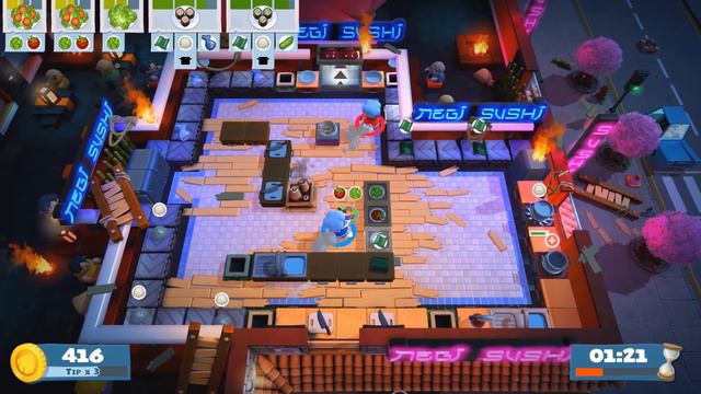 Overcooked 2 PC Gameplay | Co-op And Hot Air Balloon Disasters
