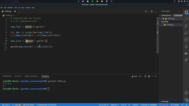Python - Aula 8 (Parte 1) - Compreensão de lista e exercício смотреть онлайн