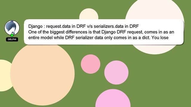 Django : request.data in DRF v/s serializers.data in DRF смотреть онлайн