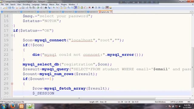 php project login from create by sql server database 2017 смотреть онлайн