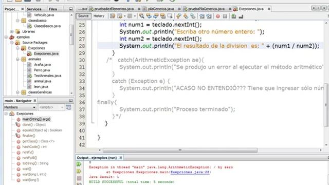 208 RuntimeException Clase para manejar excepciones en Java смотреть онлайн
