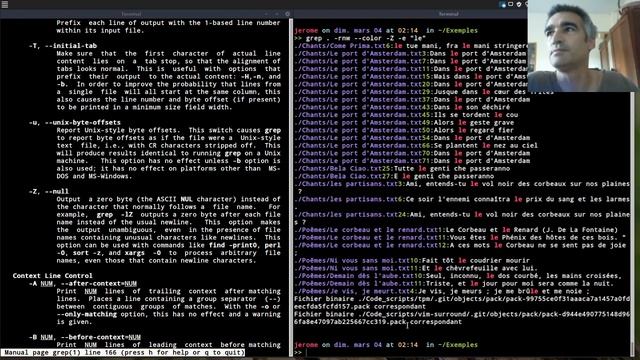 Commande Linux: grep смотреть онлайн