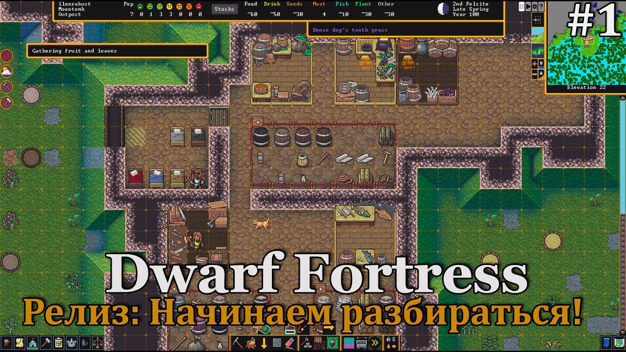 Dwarf Fortress #1 Начинаем наш путь в этом сложном и увлекательном мире! смотреть онлайн