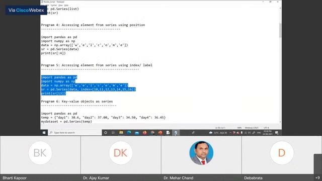 Day-4 (24-08-2021): Session-I: One Week Virtual Industrial Workshop on Data Science with Python смотреть онлайн