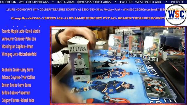 Group Break#3586- 5 BOXES 2021-22 UD ALLURE HOCKEY PYT #47+ GOLDEN TREASURE BOUNTY AT $300+ смотреть онлайн