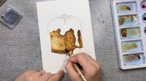 Как нарисовать кулич. Кулич на пасху рисую акварелью. Скетчинг для новичков.