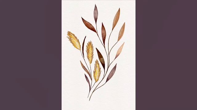 Watercolor And Glitter Minimal Florals Painting In Procreate App