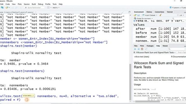 30 Wilcoxon Tests in R смотреть онлайн