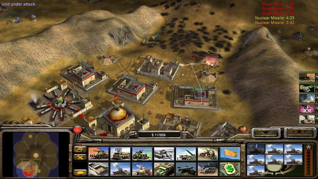 Command Conquer & Generals Zero Hour - Gla Demolition General 1 vs 7 HARD Generals Gameplay ZH P9 смотреть онлайн