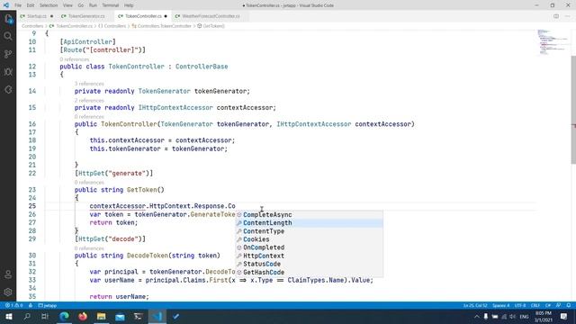 6- Send & Read token from Cookies | ASP.NET Core API смотреть онлайн