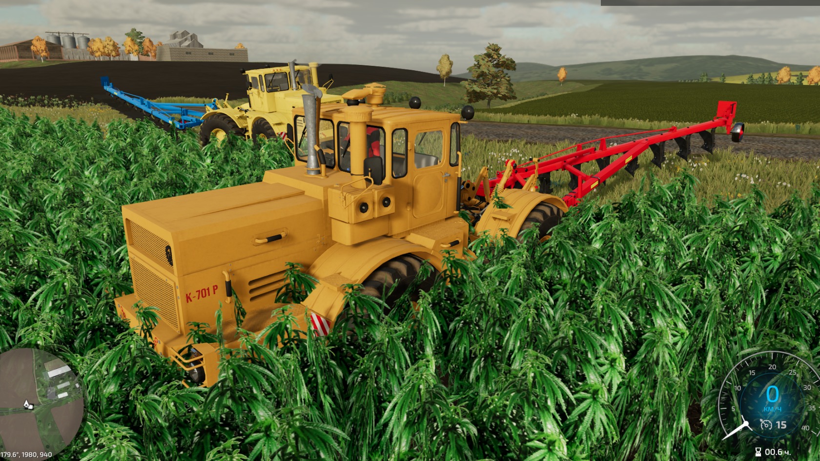 СПК ЯГОДНОЕ, перепахиваю коноплю трактор кировец смотреть онлайн