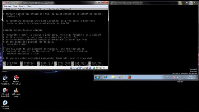 SAMBA Server on Debian 7.5 : User Authentication смотреть онлайн