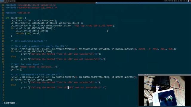 open62541 (OPC UA in C) Tutorial: Create a client to call the methods from the OPC UA Server смотреть онлайн