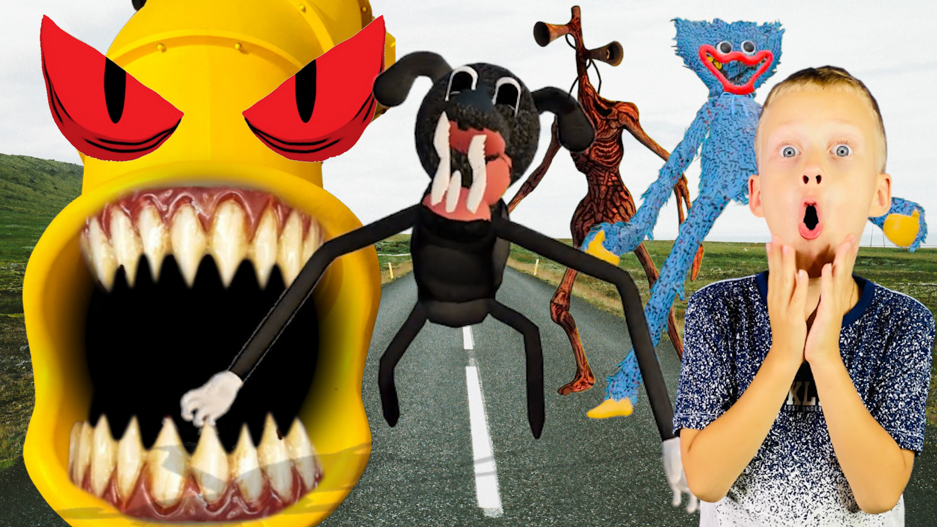 Горка Пожиратель съела Сиреноголового и Картун Дог против Хаги Ваги смотреть онлайн