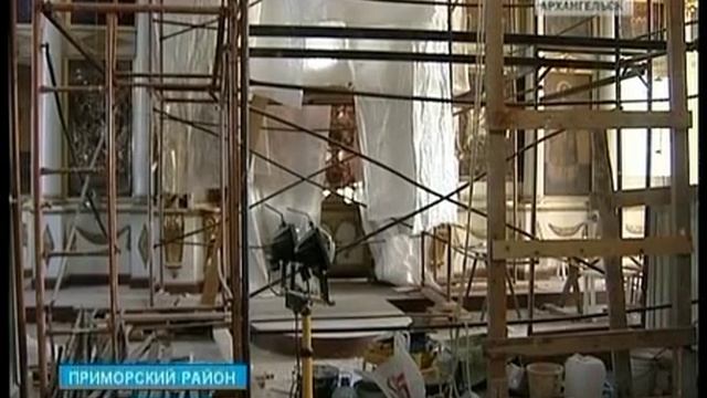 В Заостровье заканчивается реставрация одного из красивейших храмов области смотреть онлайн