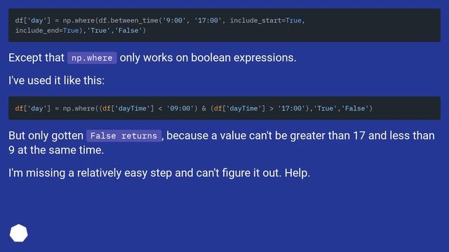 Pandas between_time boolean смотреть онлайн