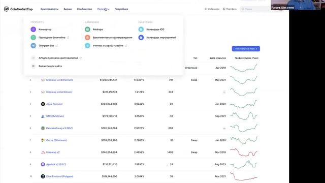 Урок 1. Обзор платформы Coinmarketcap и Coingecko