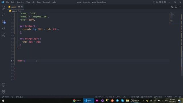 OOP in Javascript Part #6 : Getters and Setters شرح смотреть онлайн