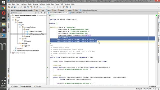 ESpark Adarsh Jee Servlet3 Annotation Filter Example смотреть онлайн