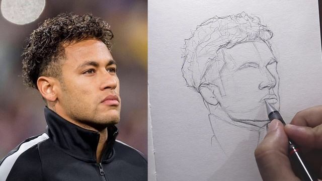 Take your art to the next level: Neymar drawing tutorial using Loomis method смотреть онлайн