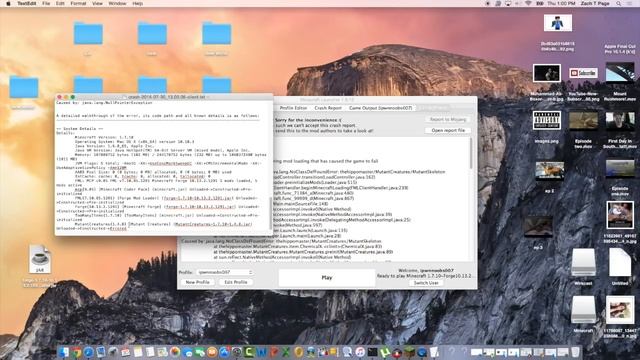 Minecraft 1.7.10 Forge Crash (FIX/SOULUTION) 100K Views! смотреть онлайн