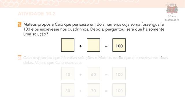 3º ano Matemática - Para Fazer em Casa: REPOSIÇÃO - Semana 10 смотреть онлайн