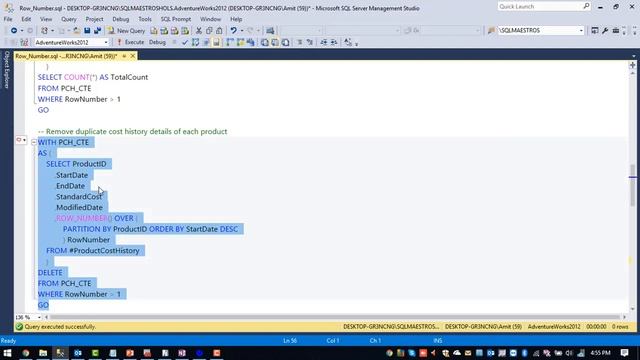 Row Number Function in SQL Server (by Satya Ramesh) смотреть онлайн