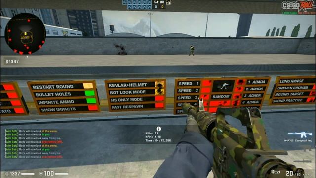 CS:GO. ОБЗОР НА КАРТУ AIM BOTZ. смотреть онлайн