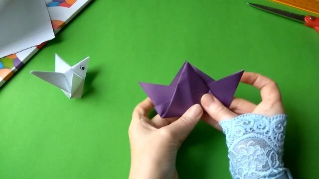 Оригами воробей.Как легко и быстро сделать оригами воробей. смотреть онлайн