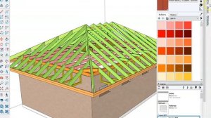 #SketchUp #Стропильная_система