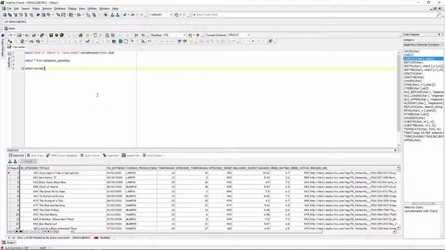 Función Concat - Oracle смотреть онлайн
