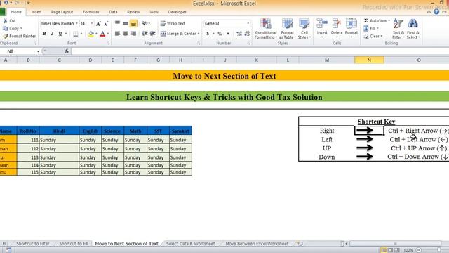 Excel Shortcut Keys | Shortcut to Move to Next Section of Text | Every Excel User Should Know смотреть онлайн