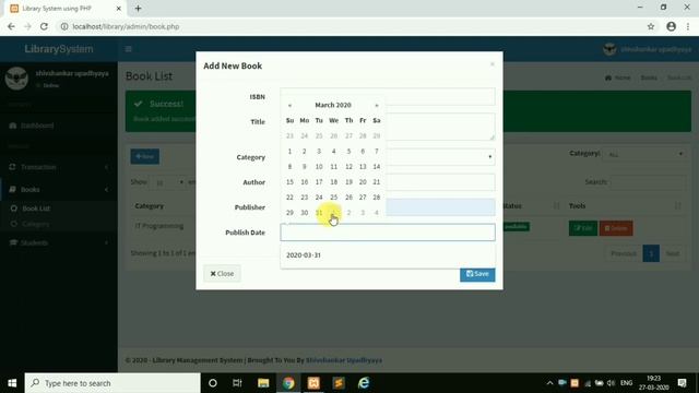 Library Management System Using PHP And MySQL || Final year project || смотреть онлайн